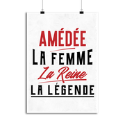 Affiche amédée la femme la reine la légende