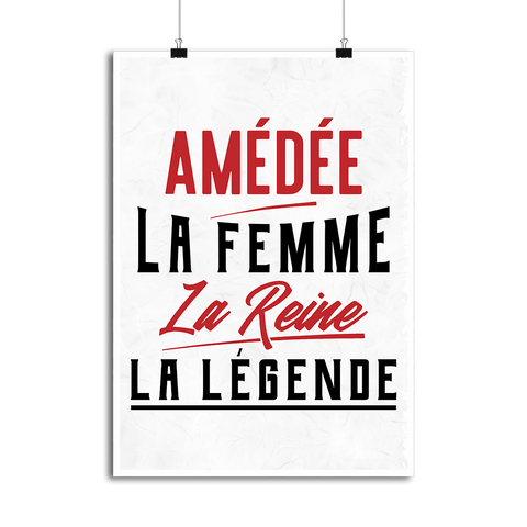 Affiche amédée la femme la reine la légende