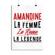 Affiche amandine la femme la reine la légende