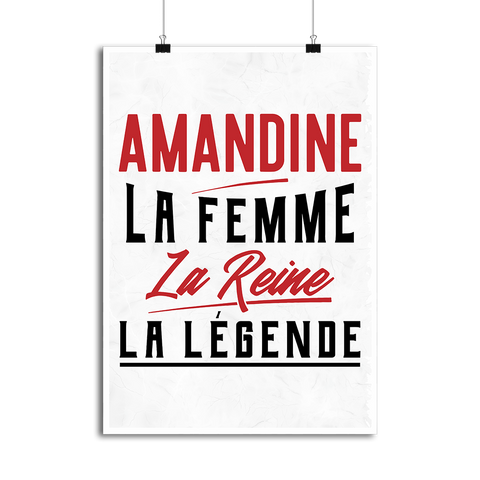 Affiche amandine la femme la reine la légende