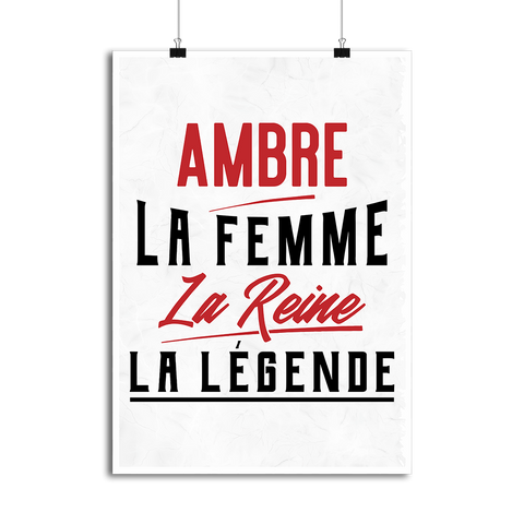 Affiche ambre la femme la reine la légende