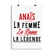 Affiche anaïs la femme la reine la légende