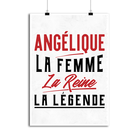 Affiche angélique la femme la reine la légende