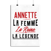 Affiche annette la femme la reine la légende