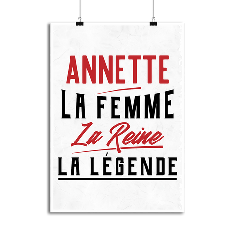 Affiche annette la femme la reine la légende