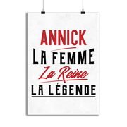 Affiche annick la femme la reine la légende