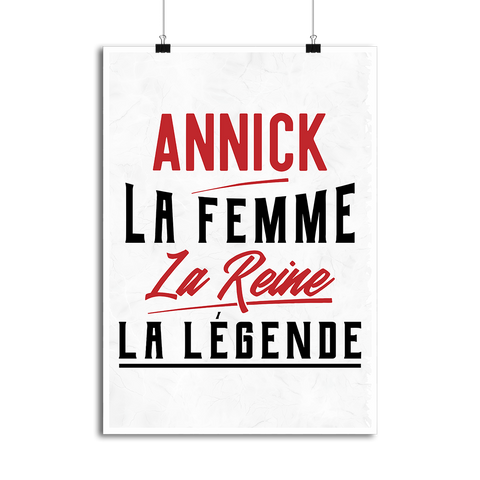 Affiche annick la femme la reine la légende