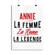 Affiche annie la femme la reine la légende