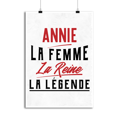 Affiche annie la femme la reine la légende