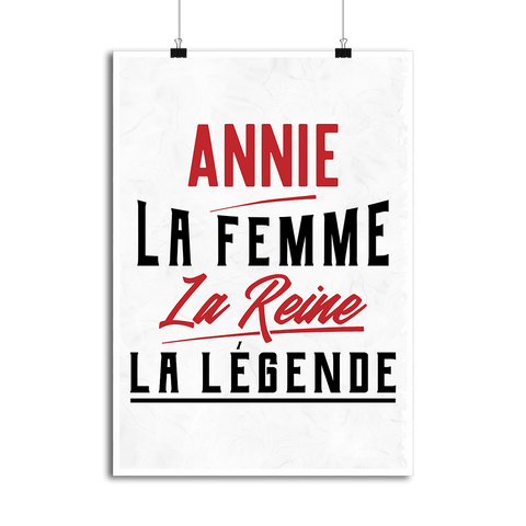 Affiche annie la femme la reine la légende