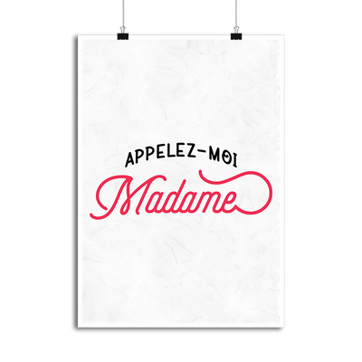 Affiche appelez moi madame
