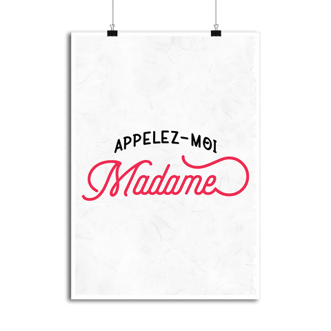 Affiche appelez moi madame