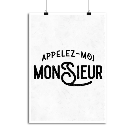 Affiche appelez moi monsieur