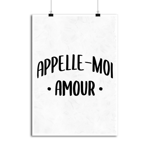 Affiche appelle moi amour