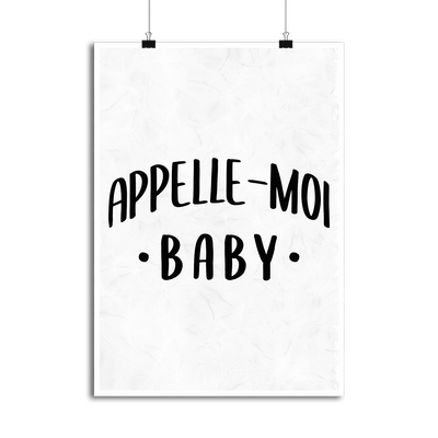 Affiche appelle moi baby