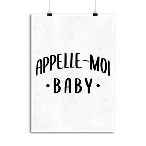Affiche appelle moi baby