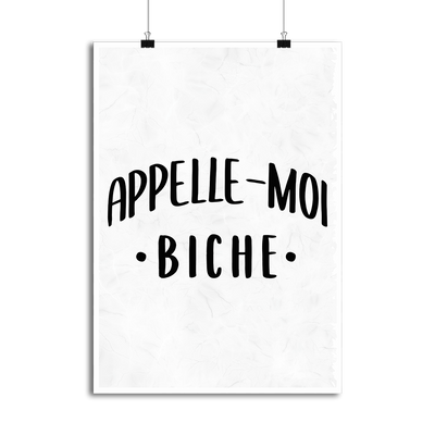 Affiche appelle moi biche