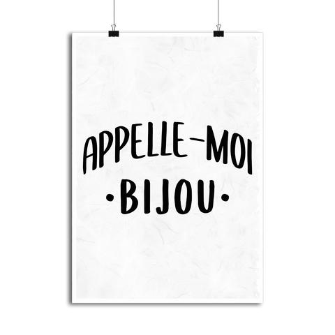 Affiche appelle moi bijou