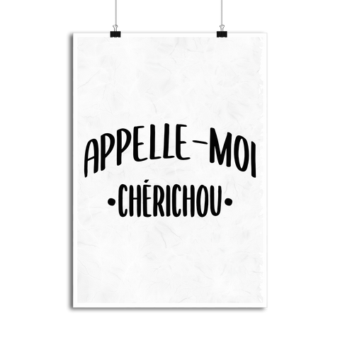 Affiche appelle moi chérichou