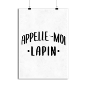 Affiche appelle moi lapin