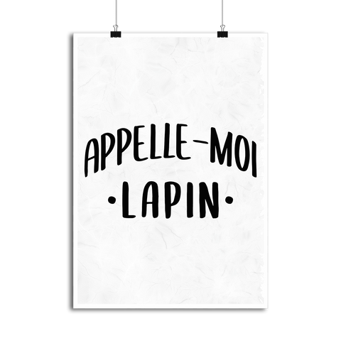 Affiche appelle moi lapin