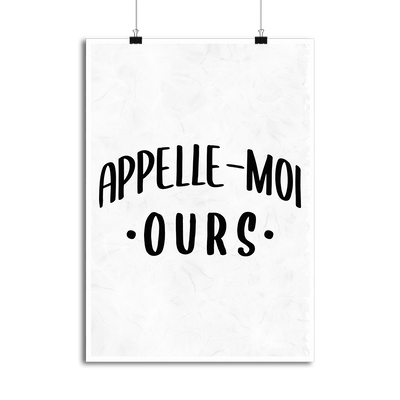 Affiche appelle moi ours