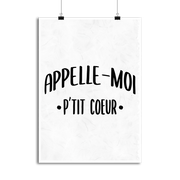 Affiche appelle moi p_tit coeur