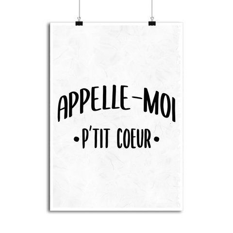 Affiche appelle moi p_tit coeur