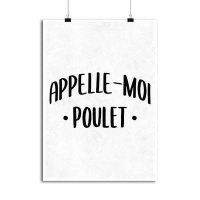 Affiche appelle moi poulet