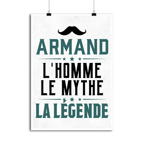 Affiche armand l'homme le mythe la légende