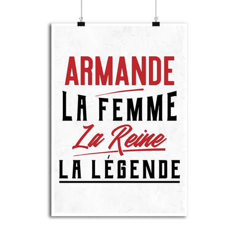 Affiche armande la femme la reine la légende