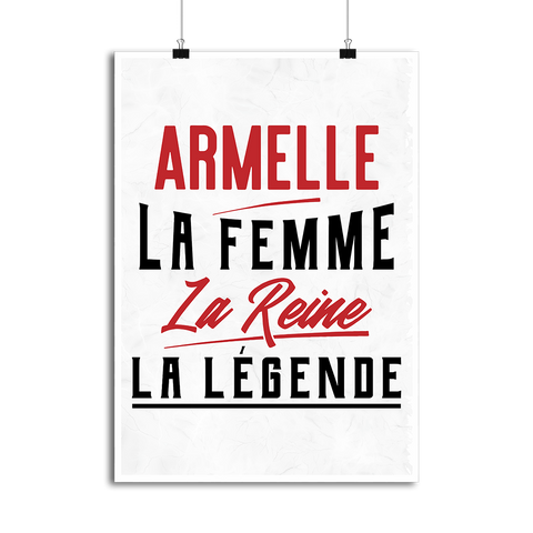 Affiche armelle la femme la reine la légende