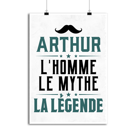 Affiche arthur l'homme le mythe la légende