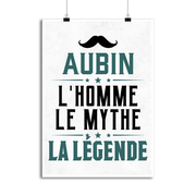 Affiche aubin l'homme le mythe la légende