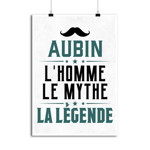 Affiche aubin l'homme le mythe la légende