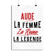 Affiche aude la femme la reine la légende