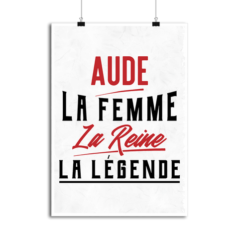 Affiche aude la femme la reine la légende