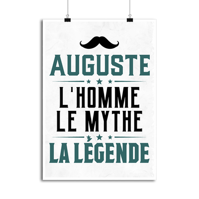 Affiche auguste l'homme le mythe la légende