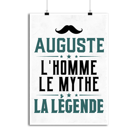 Affiche auguste l'homme le mythe la légende