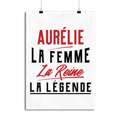 Affiche aurélie la femme la reine la légende