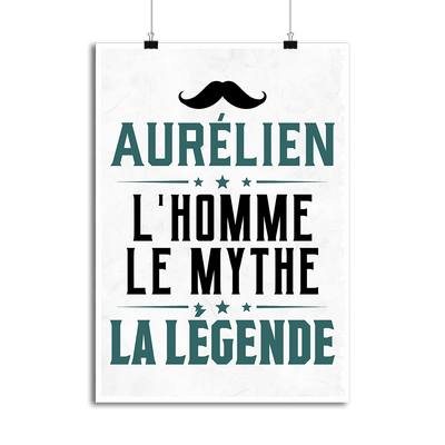 Affiche aurélien l'homme le mythe la légende