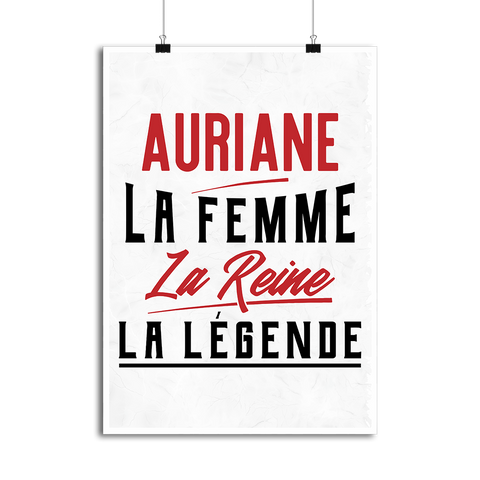 Affiche auriane la femme la reine la légende