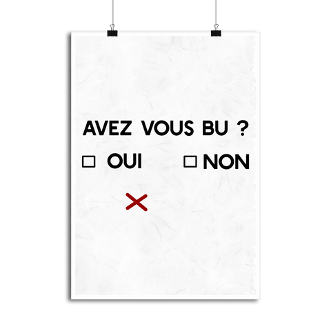 Affiche avez vous bu
