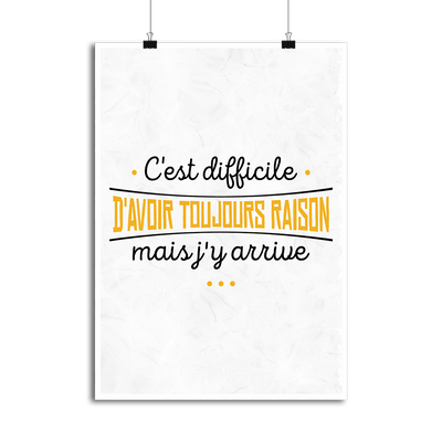 Affiche avoir toujours raison