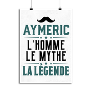 Affiche aymeric l'homme le mythe la légende