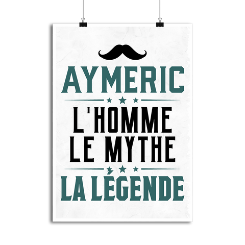 Affiche aymeric l'homme le mythe la légende