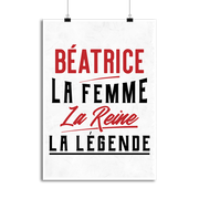Affiche béatrice la femme la reine la légende