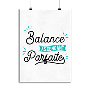 Affiche balance ascendant parfaite