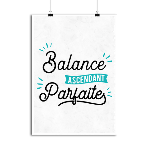 Affiche balance ascendant parfaite