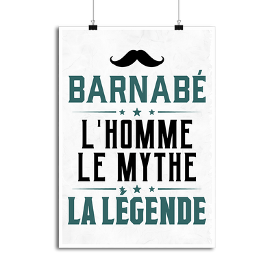 Affiche barnabé l'homme le mythe la légende